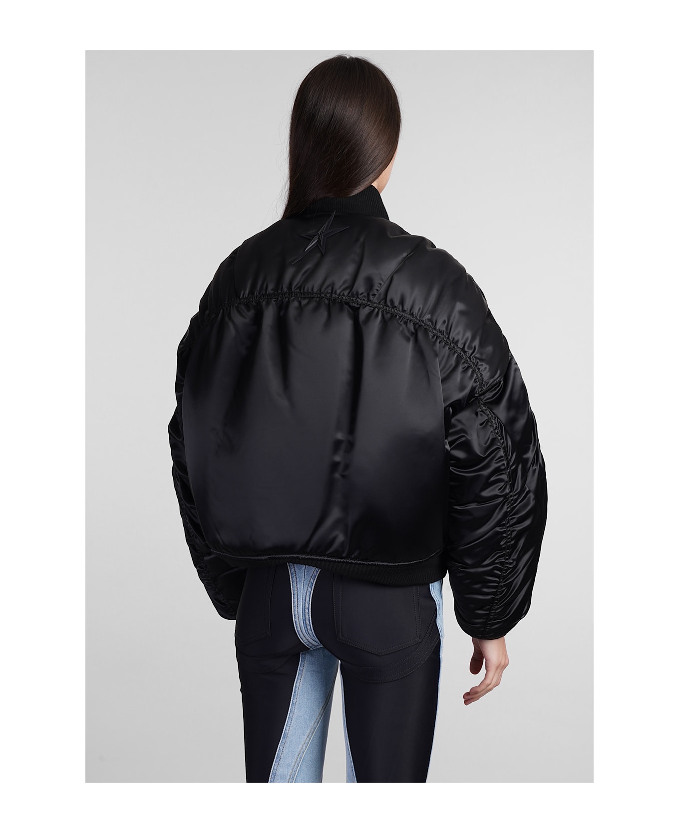 Mugler Bomber In Black Nylon - black