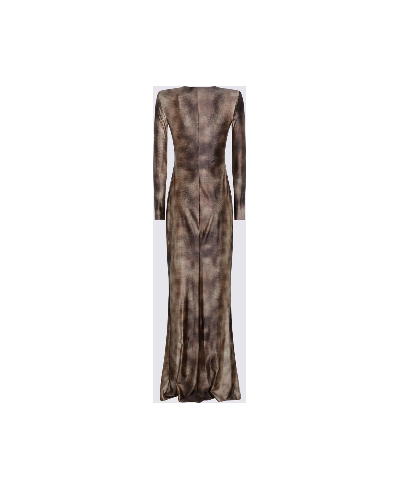 Elisabetta Franchi Gold Tone Maxi Dress - LIZARD