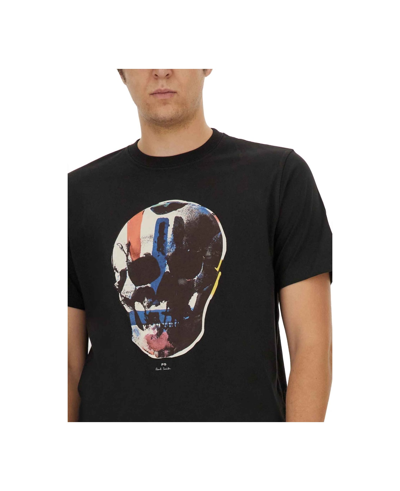 PS by Paul Smith Skull T-shirt - BLACK