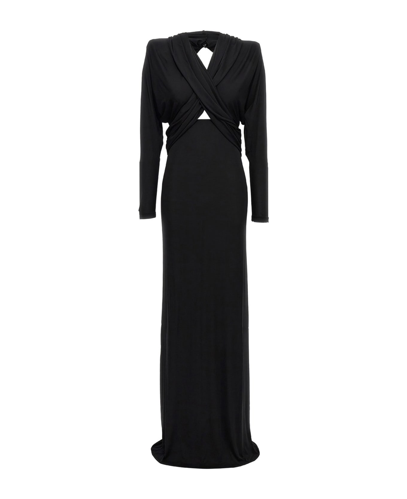 Saint Laurent Long Hooded Dress - Black
