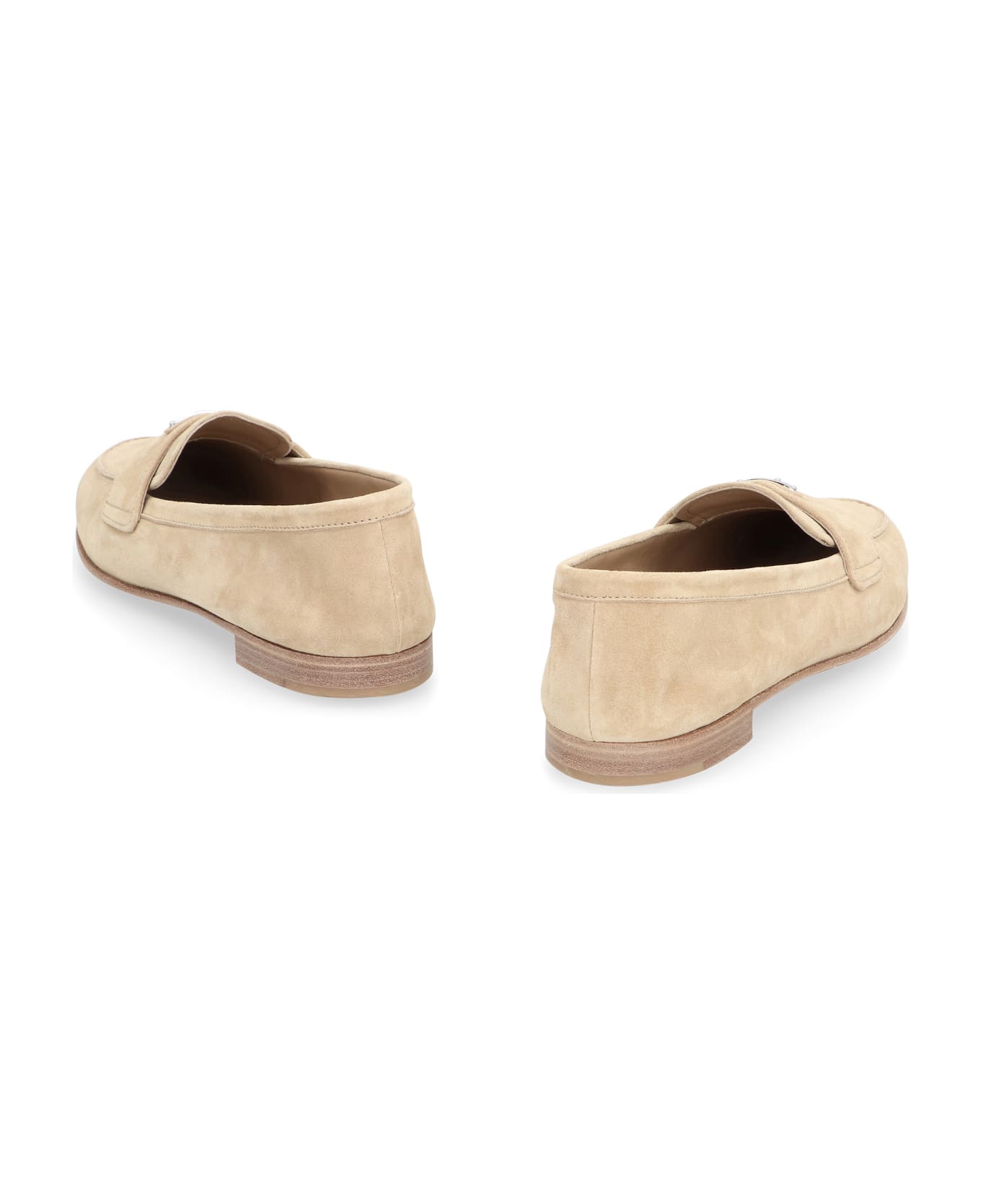 Prada Suede Loafers - Ecru