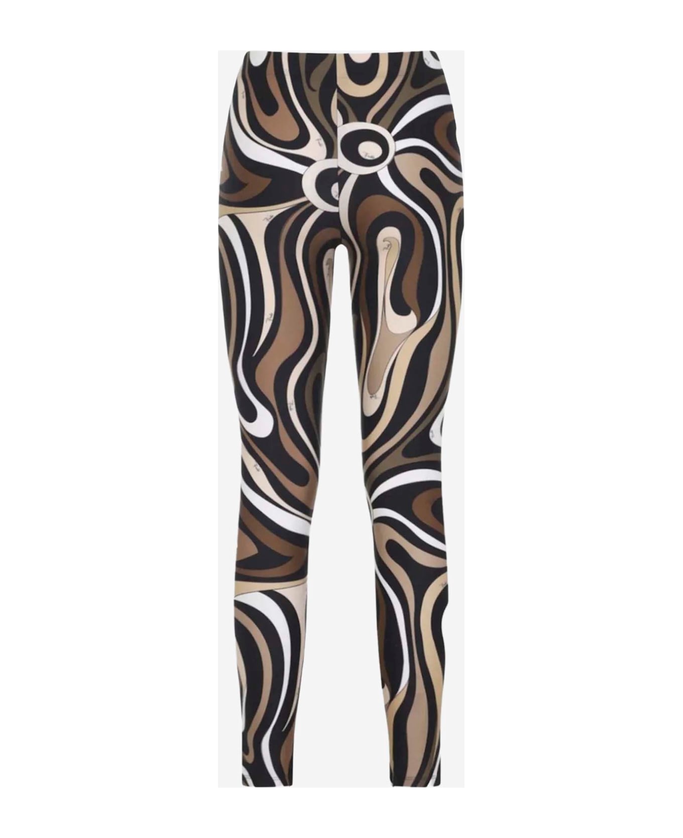 Pucci Stretch Nylon Trousers With Abstract Print - Red
