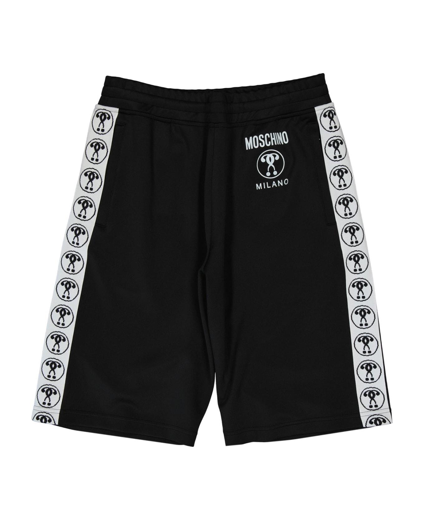 Moschino Couture Contrasting Band Shorts - Black