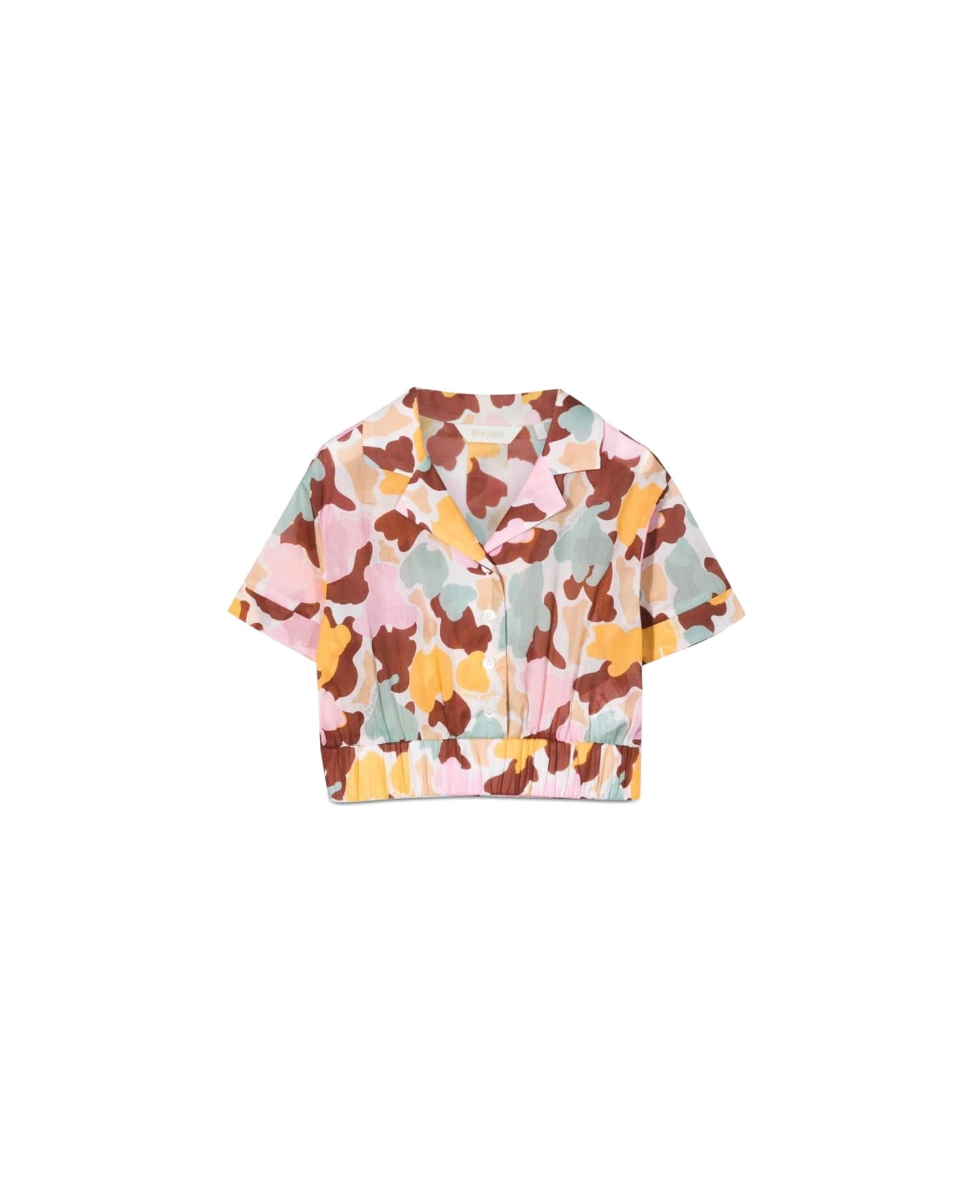 Palm Angels Cropped Shirt Aop Camu - MULTICOLOUR Tシャツ＆ポロシャツ