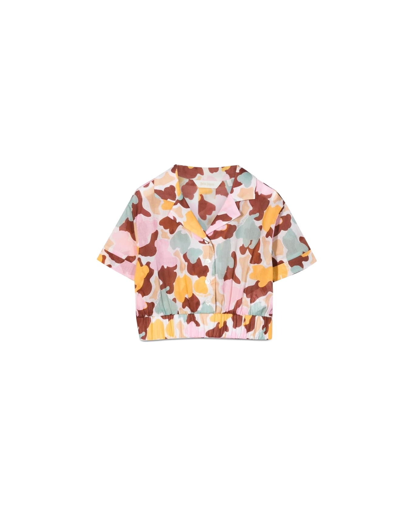 Palm Angels Cropped Shirt Aop Camu - MULTICOLOUR