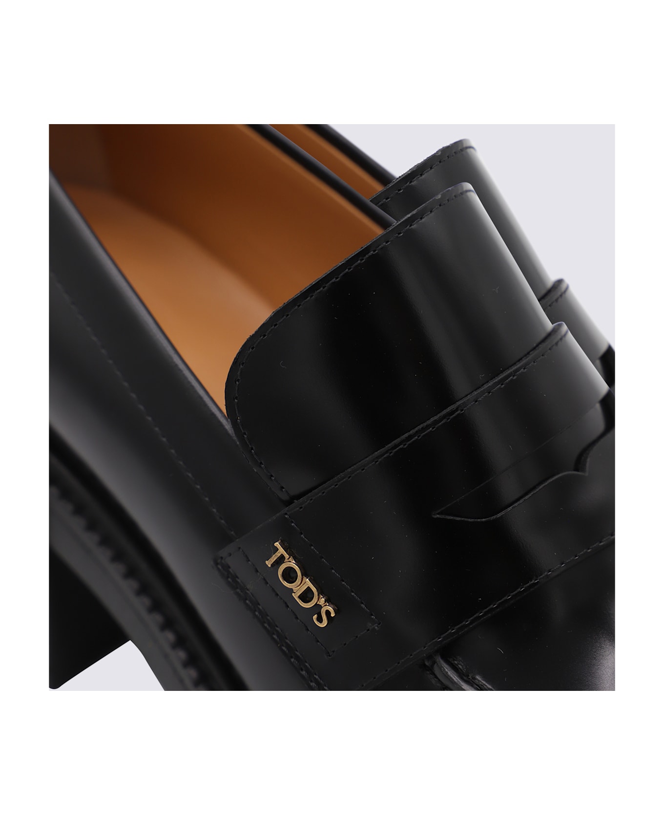 Tod
s Black Leather Loafers - Black