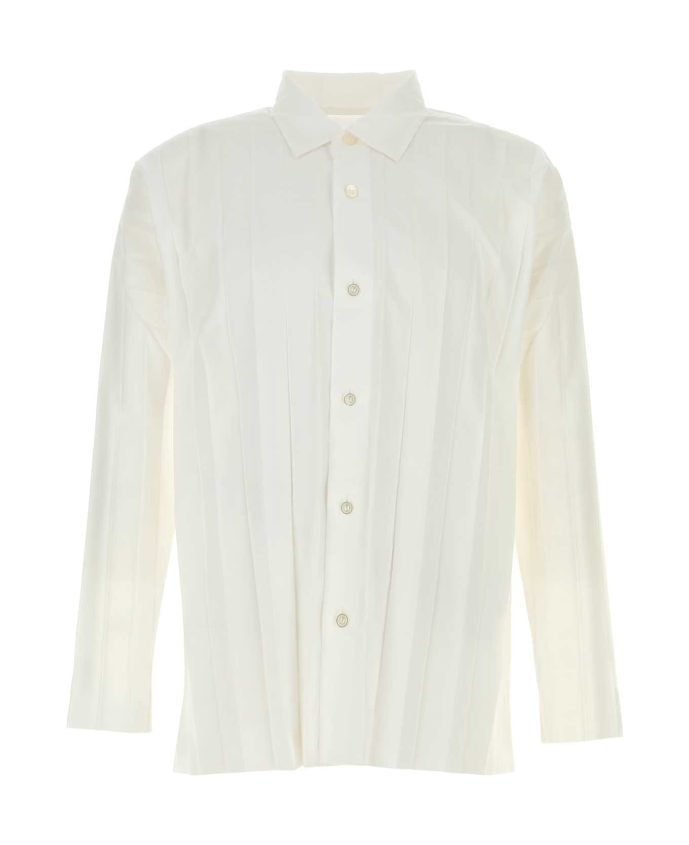 Homme Plissé Issey Miyake White Polyester Shirt - White