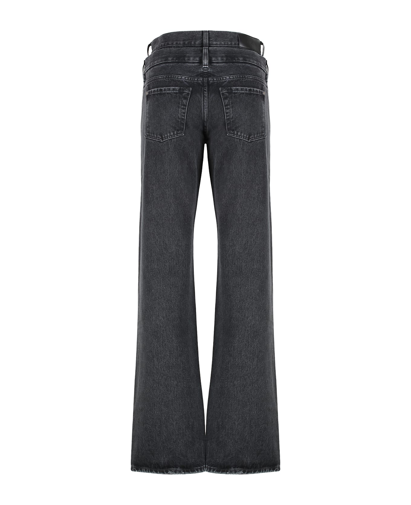 7 For All Mankind Hustle 5-pocket Straight-leg Jeans - black