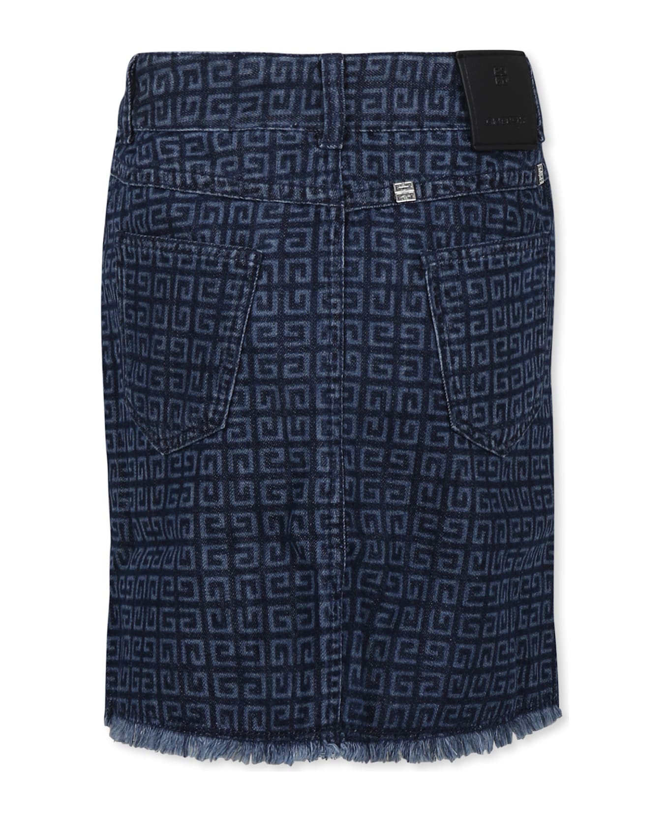 Givenchy Denim Skirt For Girl With 4g Motif - Denim