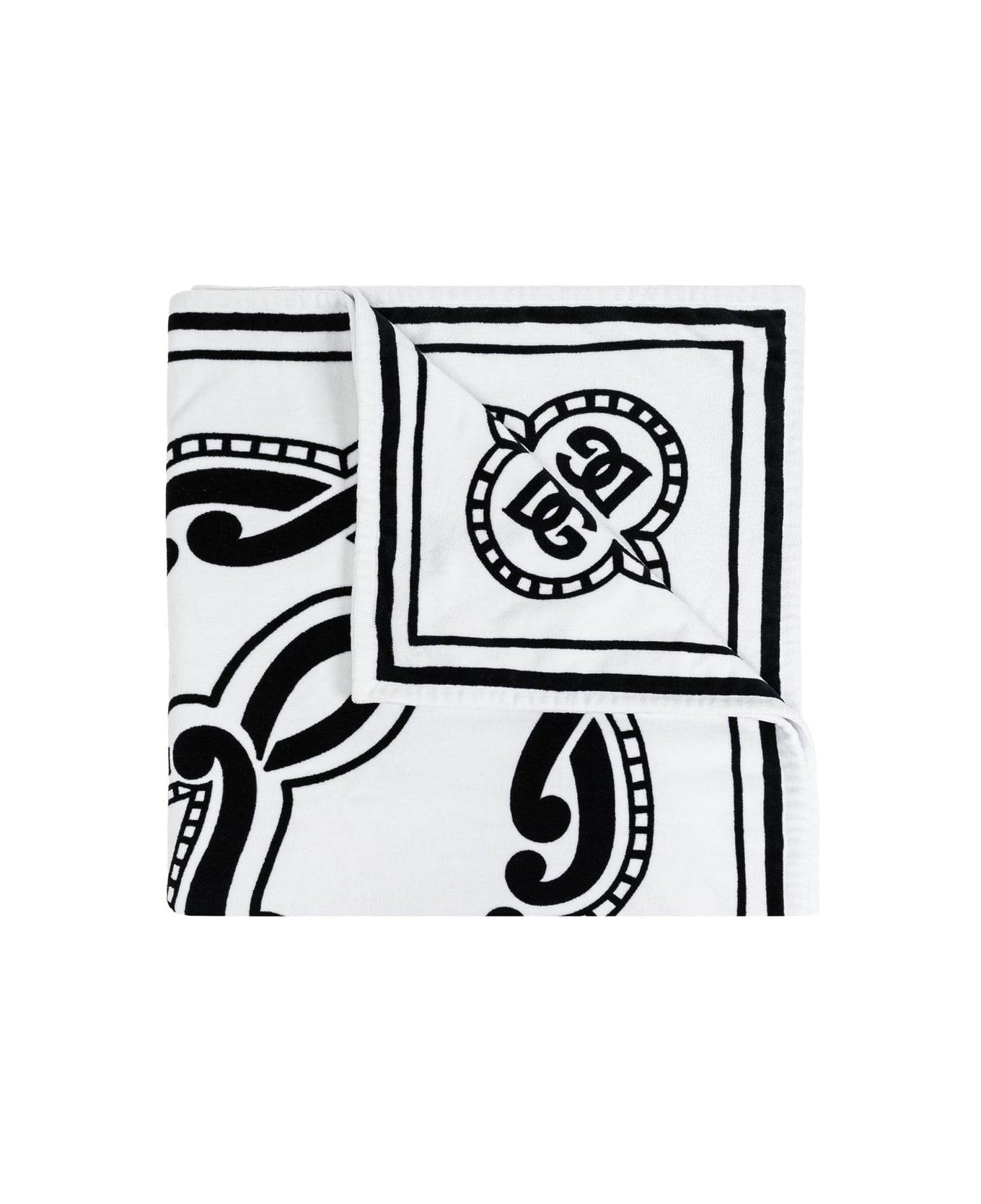 Dolce 
Gabbana Logo Printed Bath Towel - MultiColour