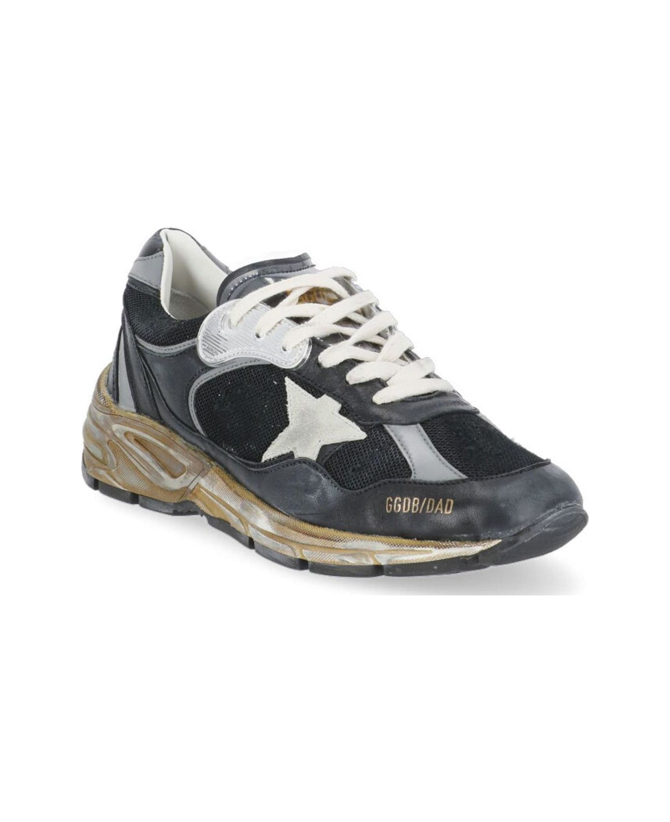 Golden Goose Running Dad Net Sneakers - Black/silver/ice
