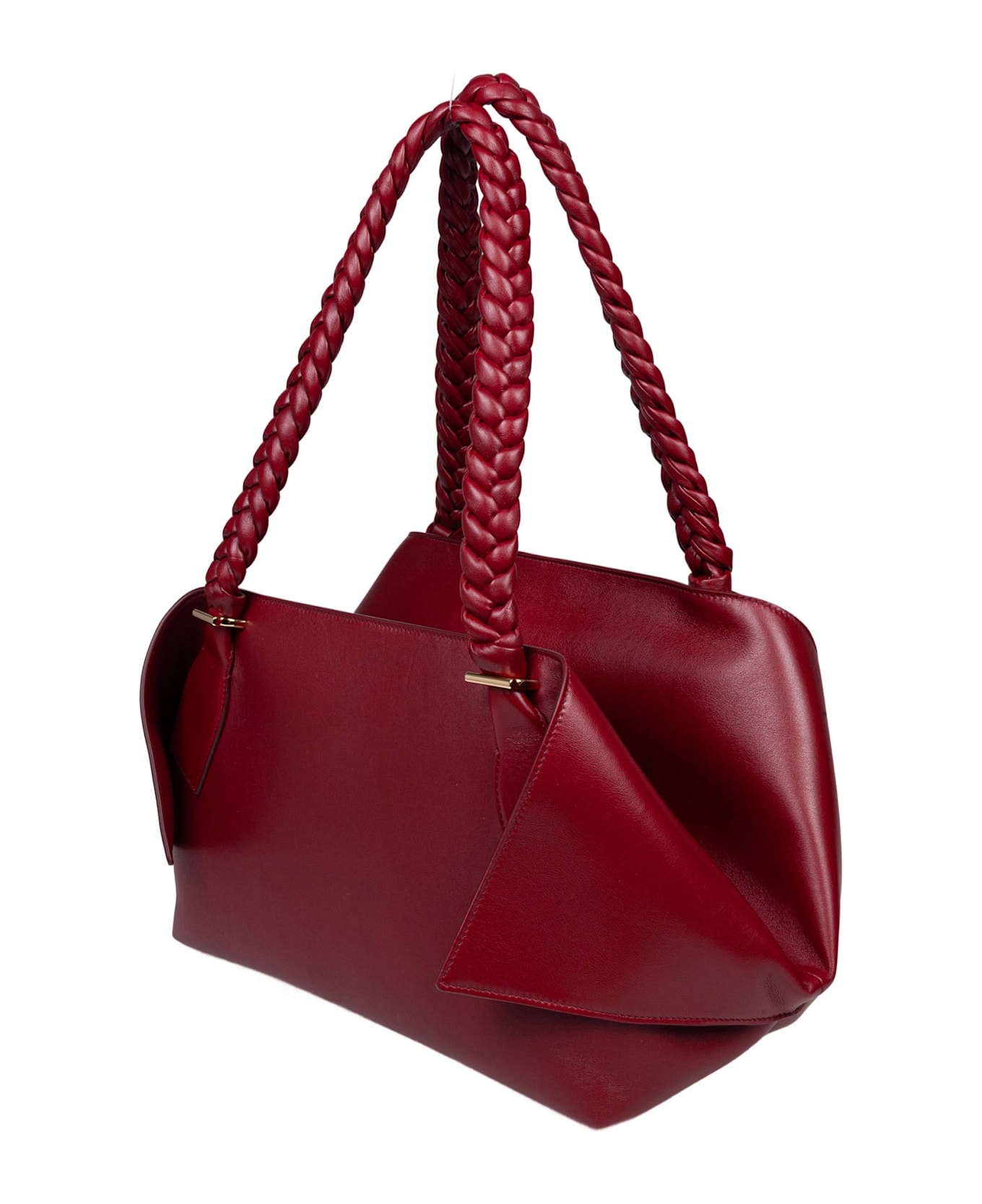 Ferragamo Scarf Sh M Handbag In Calfskin Color Burgundy - Burgundy
