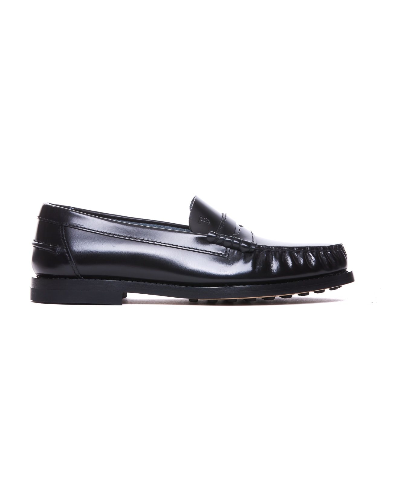 Tod
s Leather Loafers - BLACK