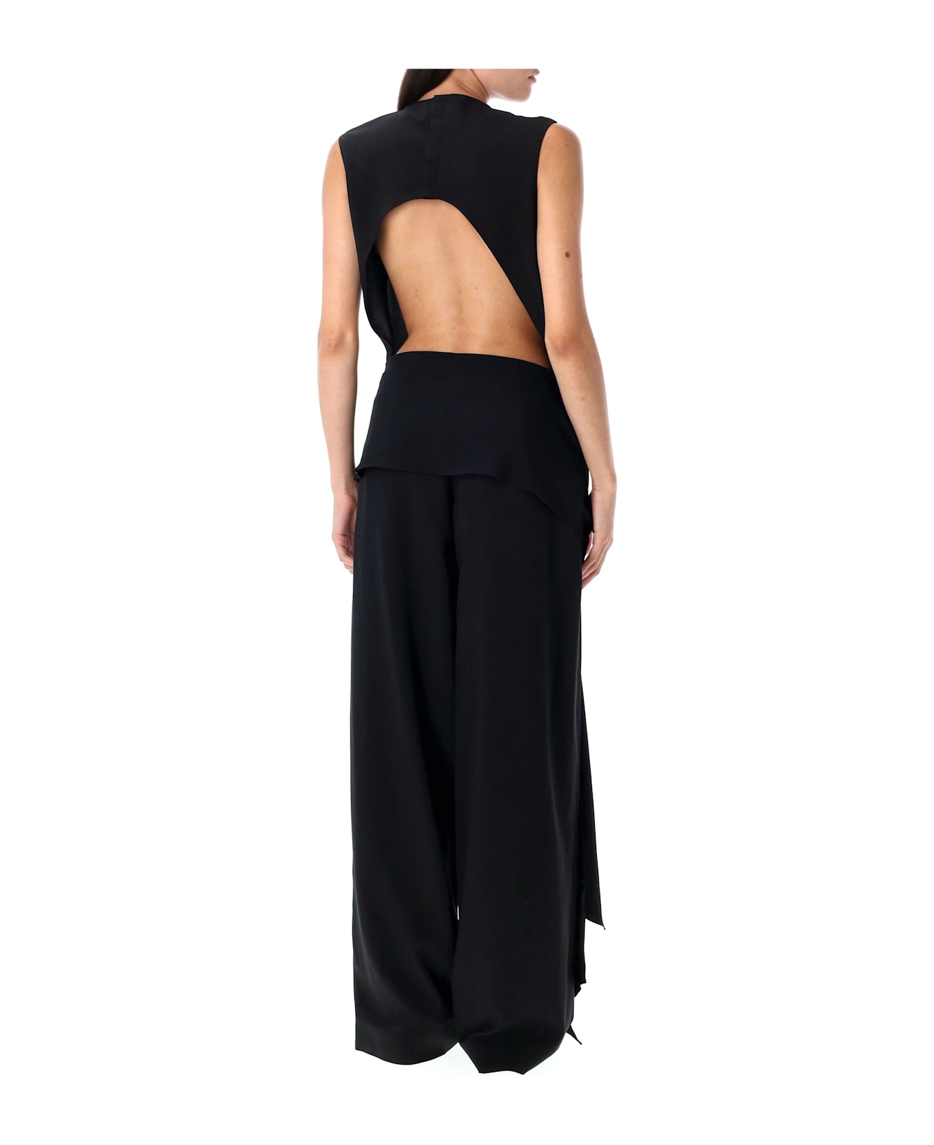 Alaia Cady Tie Jumpsuit - BLACK