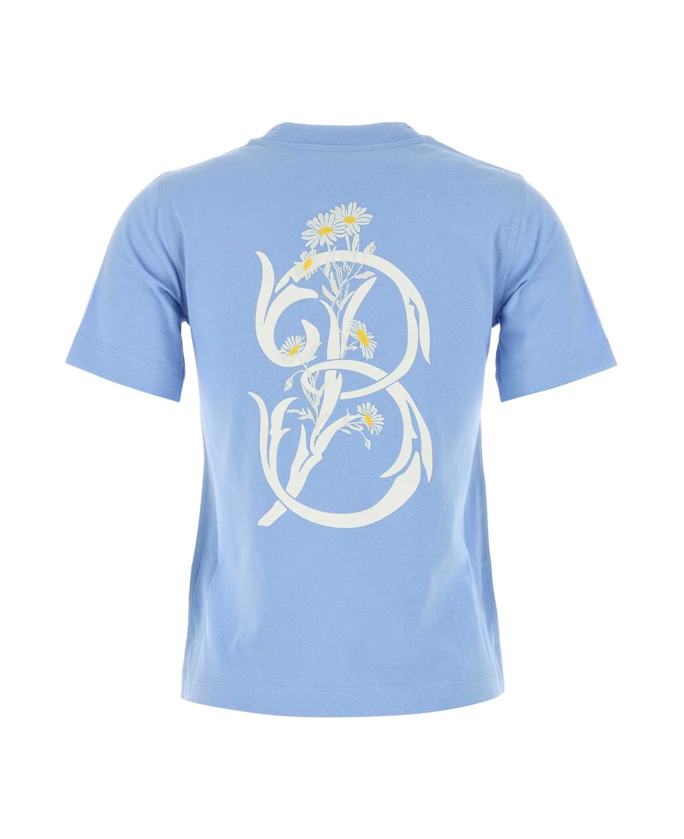 Burberry Cerulean Blue Cotton T-shirt - BUBBLE