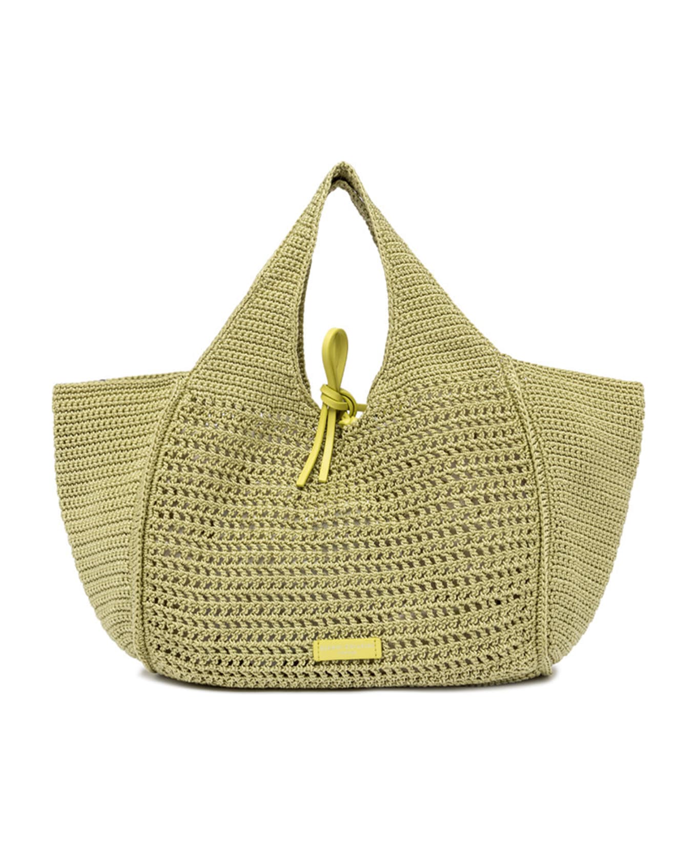Gianni Chiarini Yellow Euforia Shopping Bag In Crochet Fabric - SUNNY LIGHT