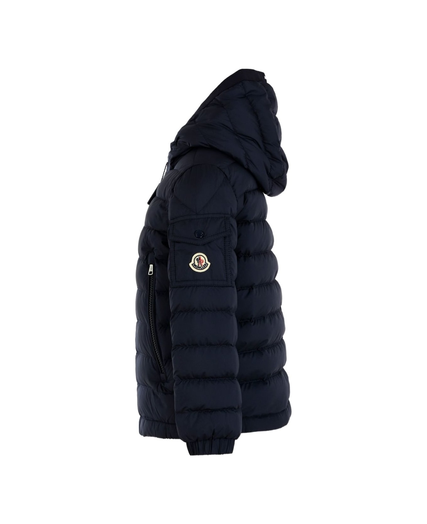 Moncler Enfant Quilted Jacket With Hood - Blue