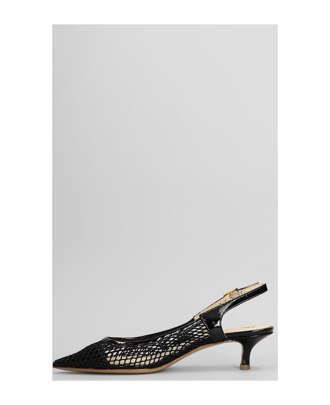 Fabio Rusconi Pumps In Black Leather And Fabric - black