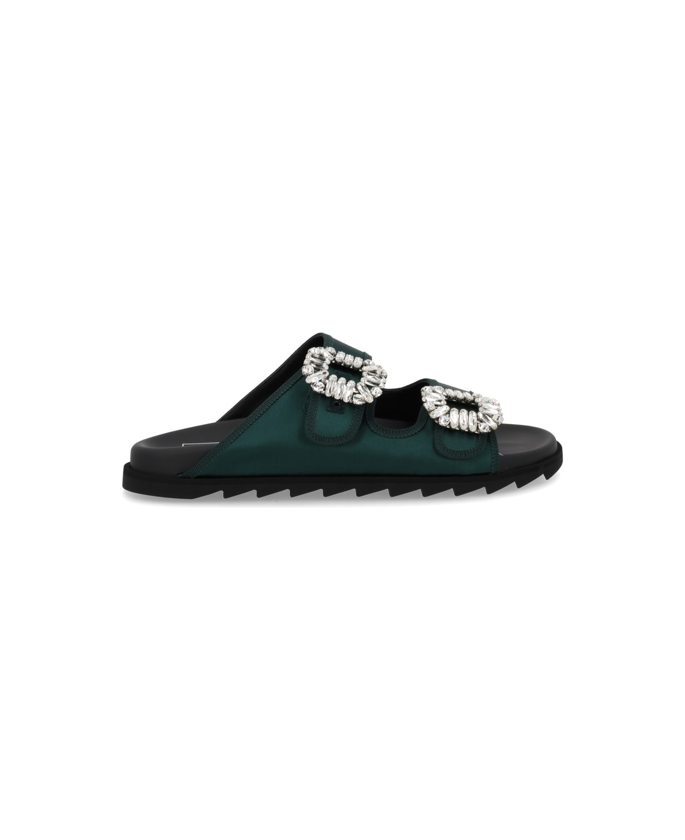 Roger Vivier "slidi Viv" Sandal - GREEN