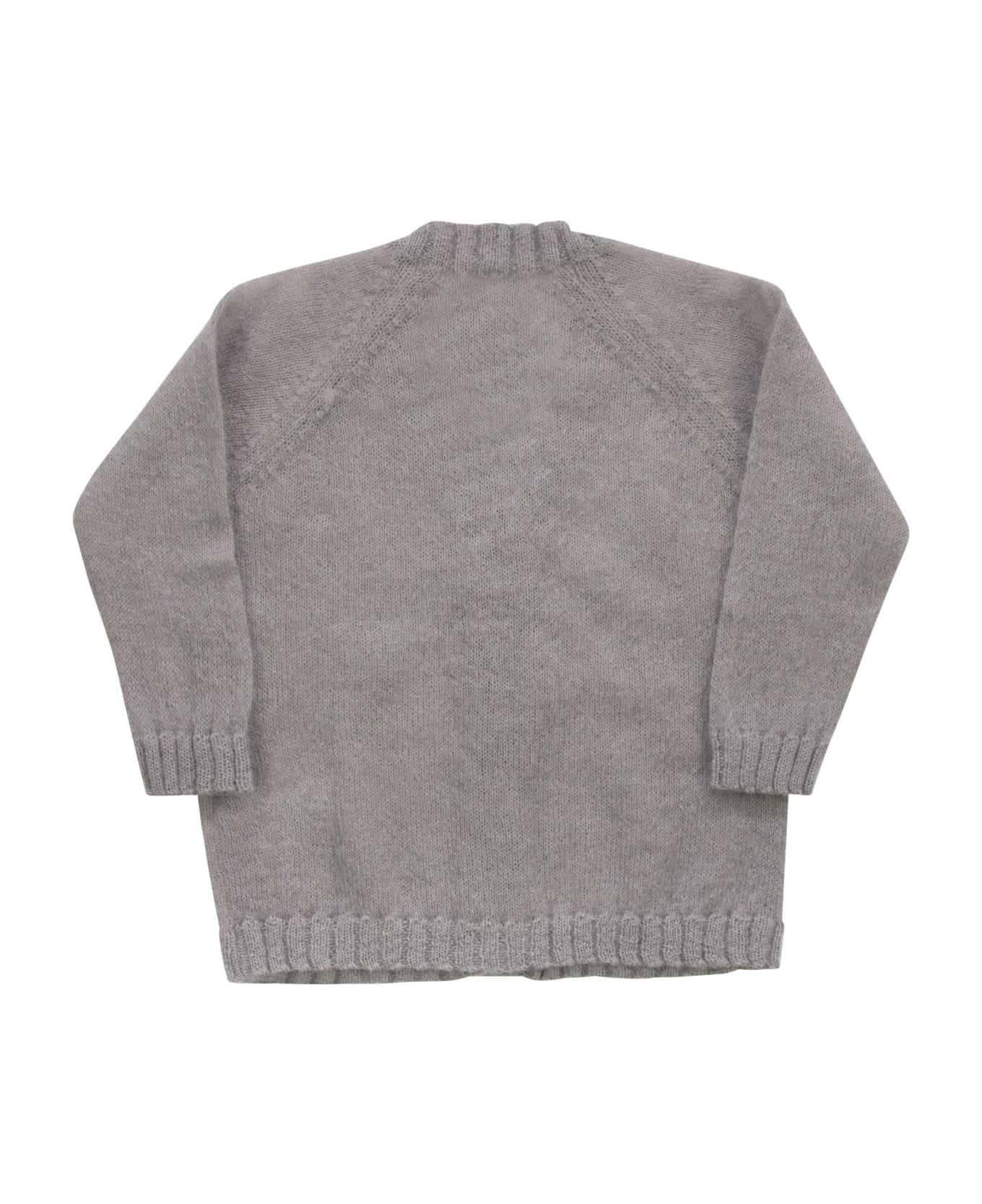 Il Gufo Mohair And Wool Blend Cardigan - Grey