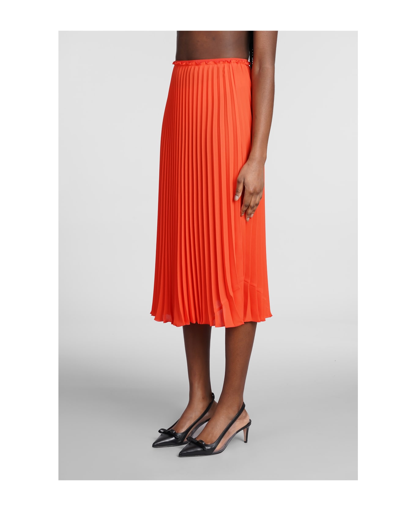 RED Valentino Skirt In Orange Synthetic Fibers - orange スカート