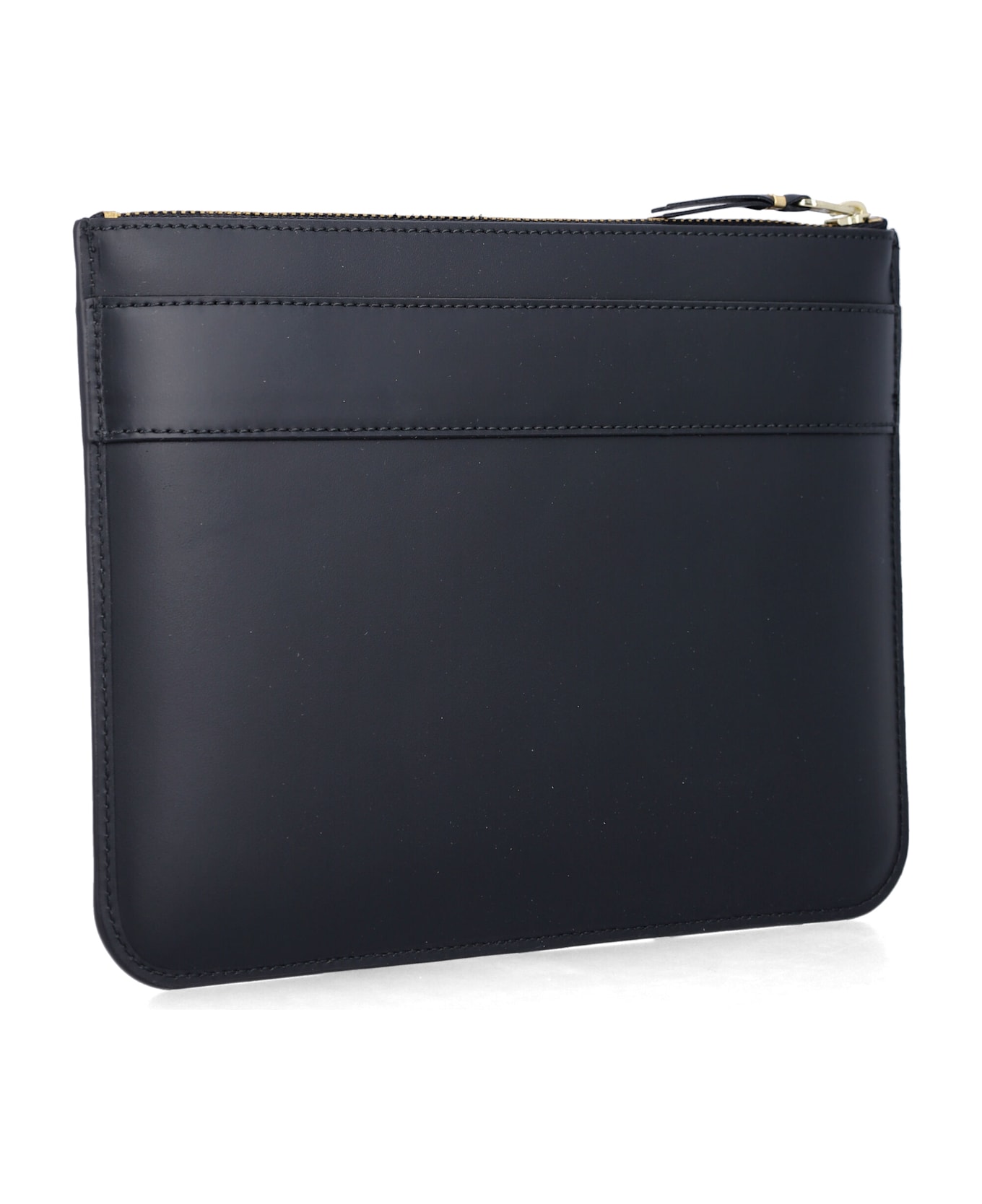 Comme des Garçons Wallet Large Big Bow Leather Pouch - BLACK