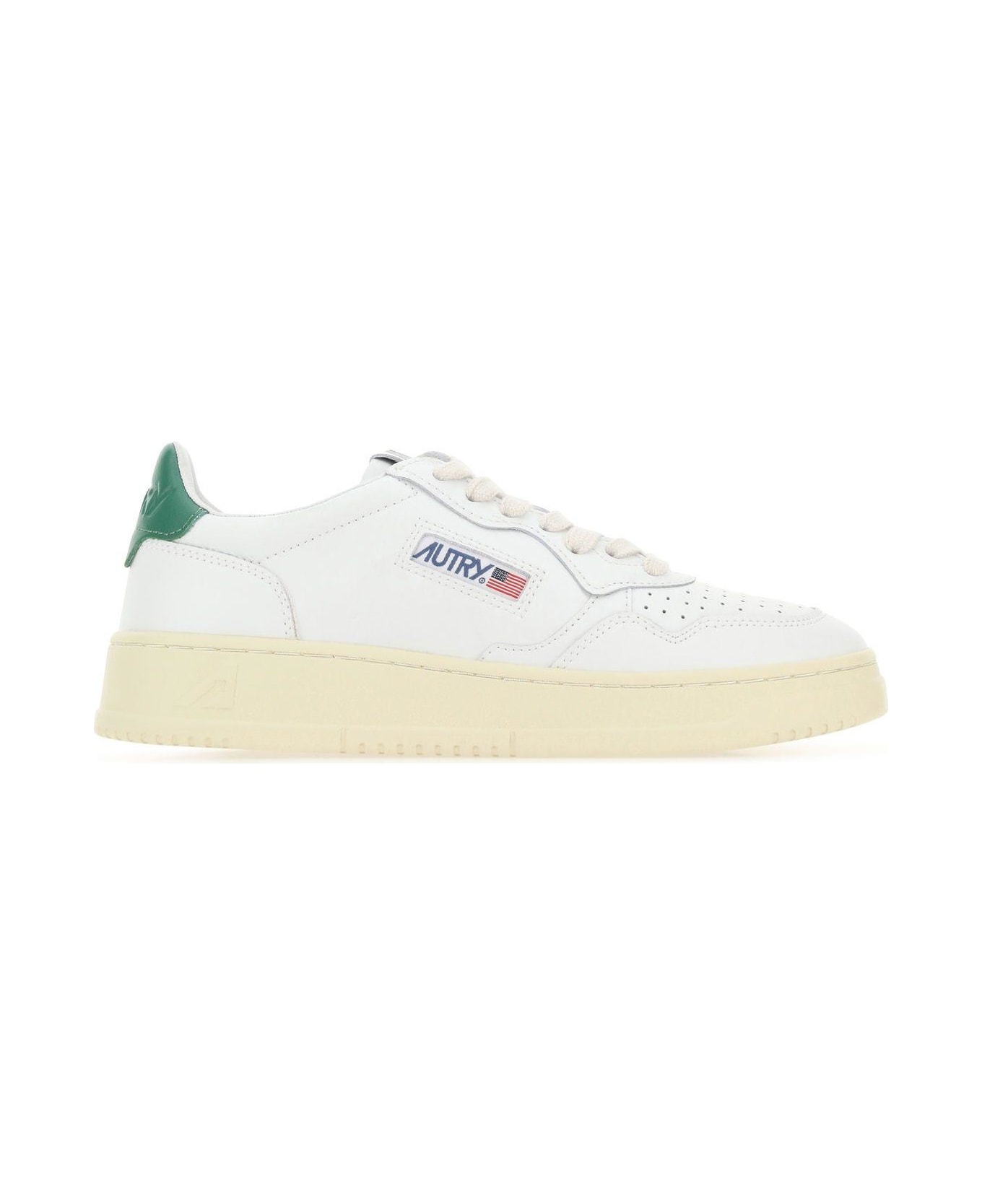 Autry White Leather Medalist Sneakers - WHITE