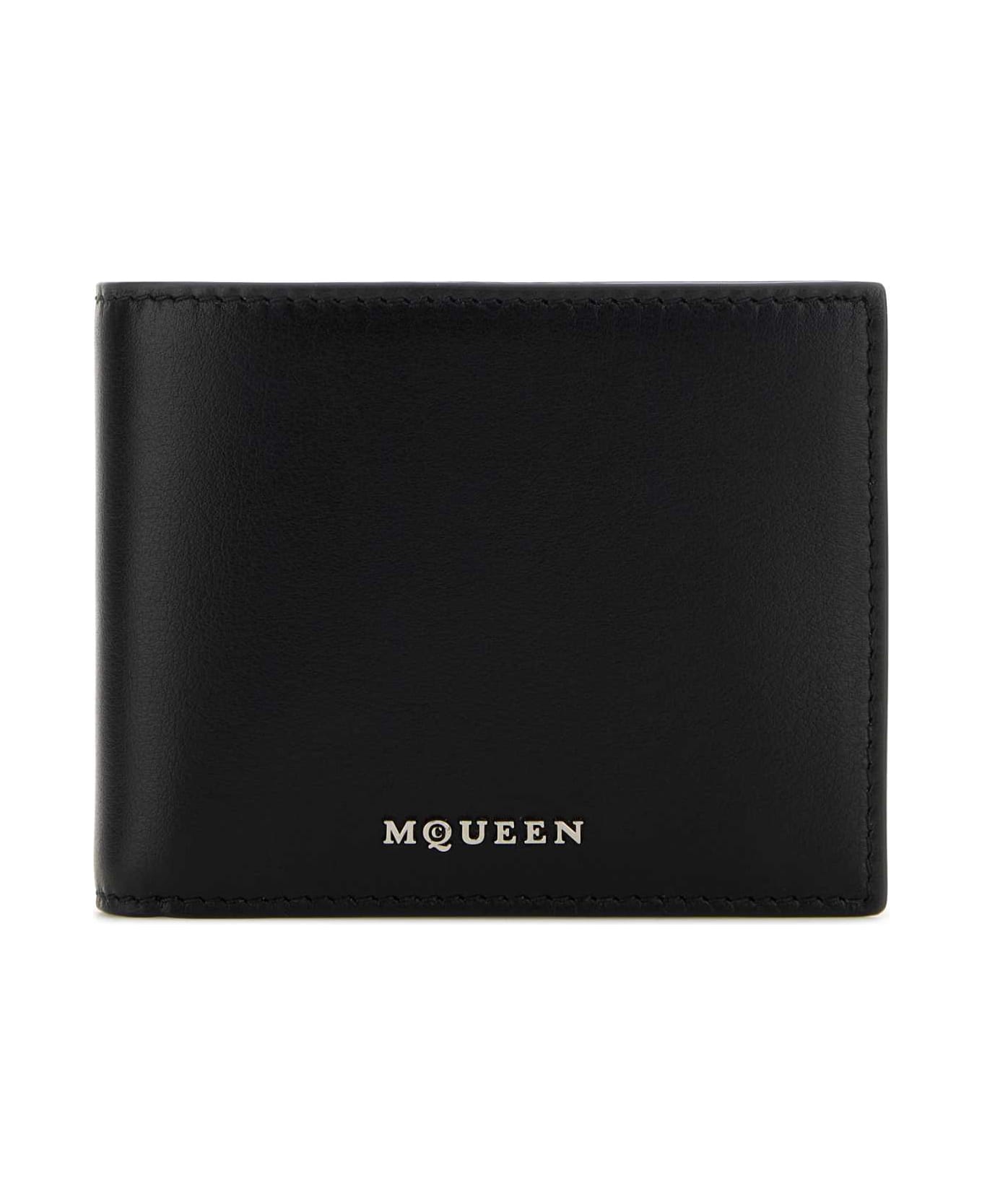 Alexander McQueen Black Leather Wallet - BLACK