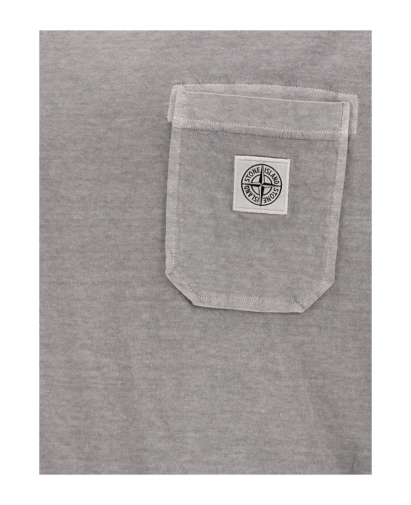 Stone Island Logo T-shirt - Gray