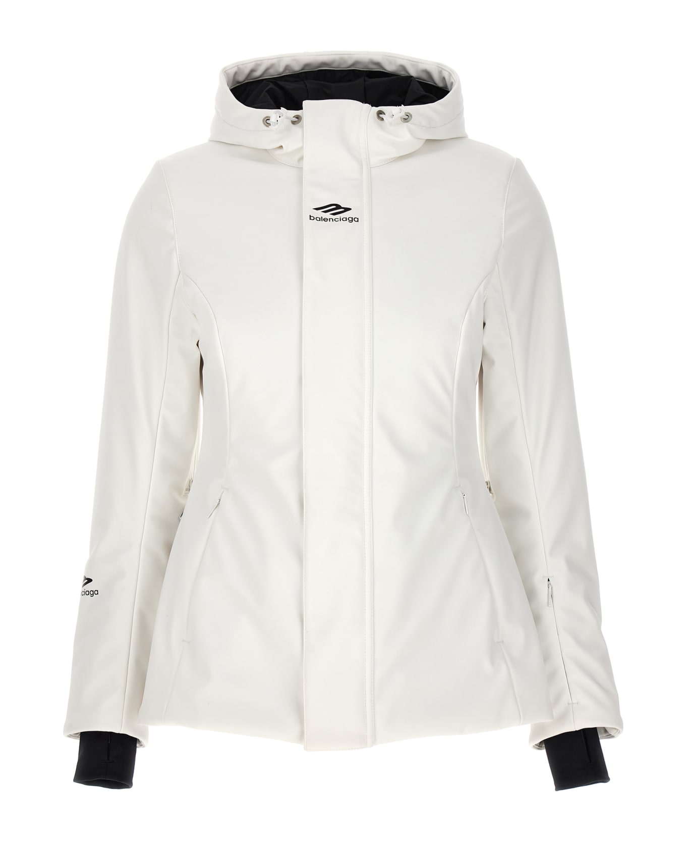 Balenciaga 'ski Hourglass 3b Sports Icon' Parka - White ジャケット