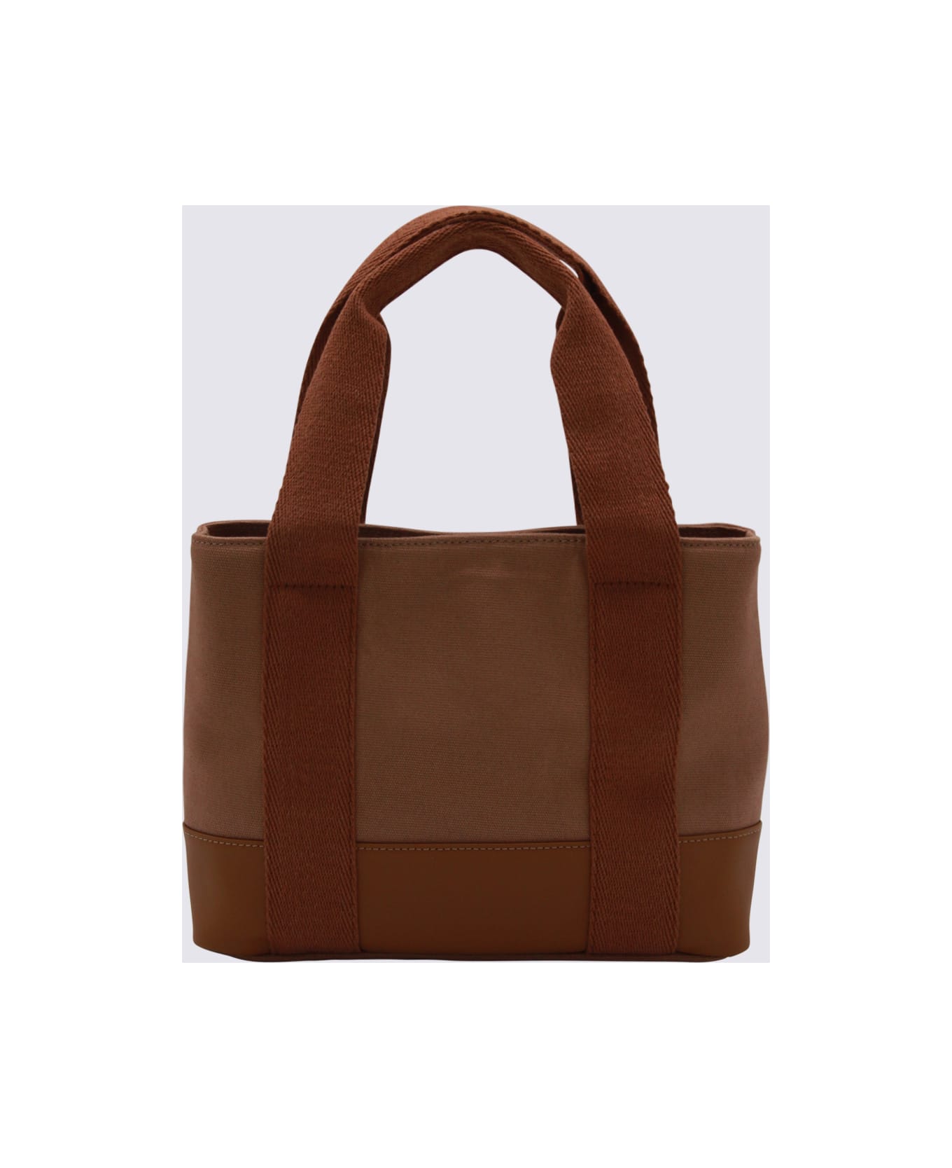 Chloé Beige Cotton Woody Logo Bag - Beige