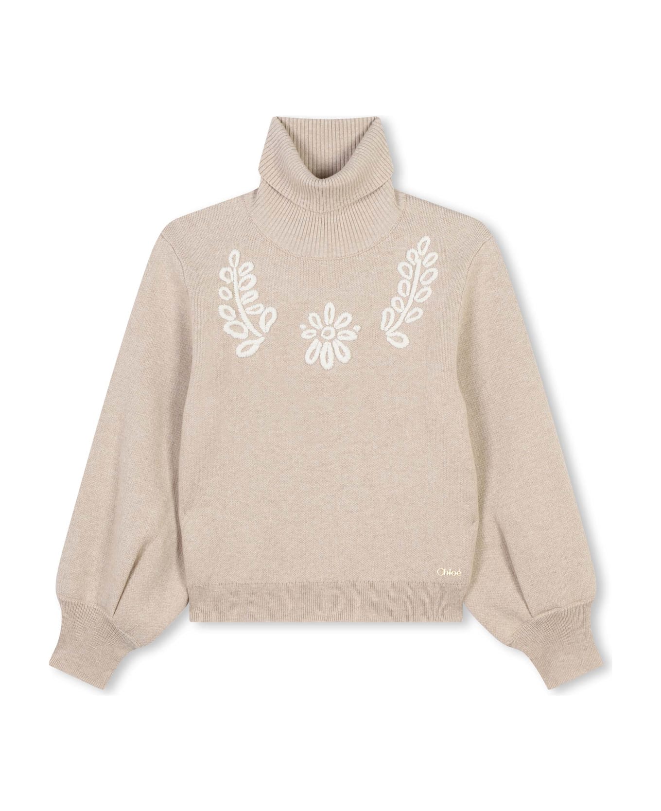 Chloé Pull Collo Alto - Beige