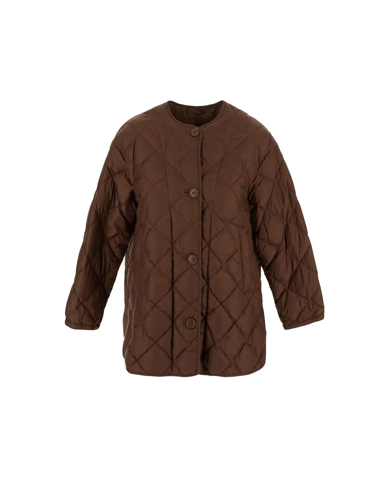 Max Mara The Cube Buttoned Long-sleeved Quilted Jacket