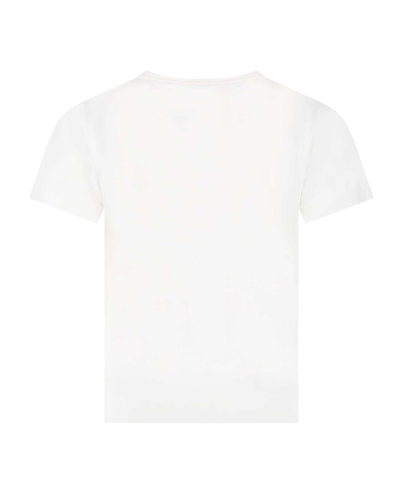 Stella McCartney Kids White T-shirt For Girl With Heart And Logo - White