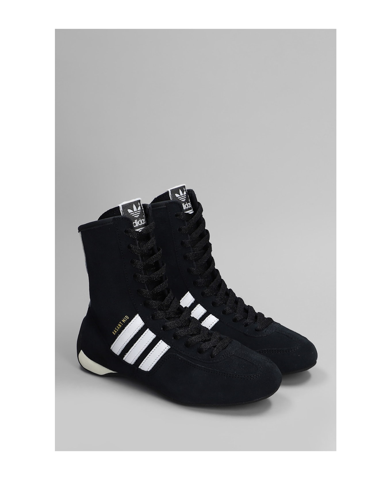 Adidas Rasant Mid Sneakers In Black Suede - black