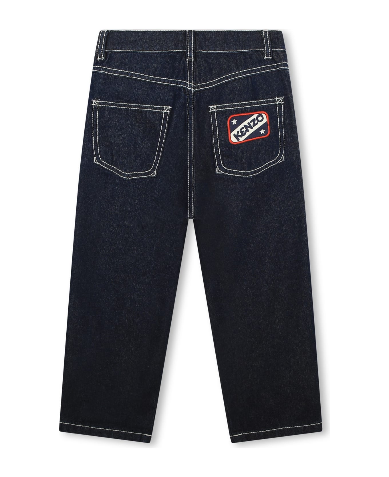 Kenzo Kids Jeans Con Applicazione - Black