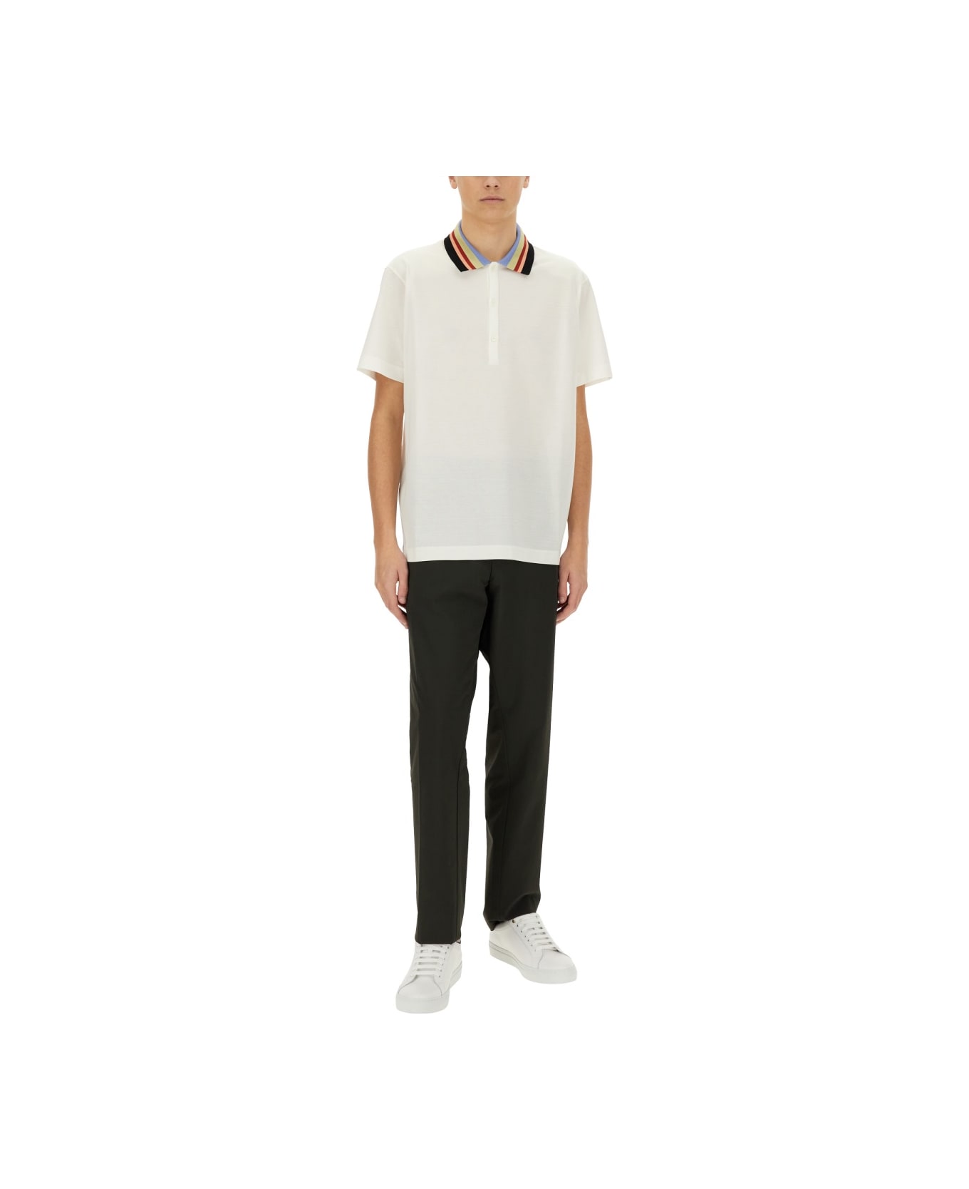 Paul Smith Cotton Polo - WHITE