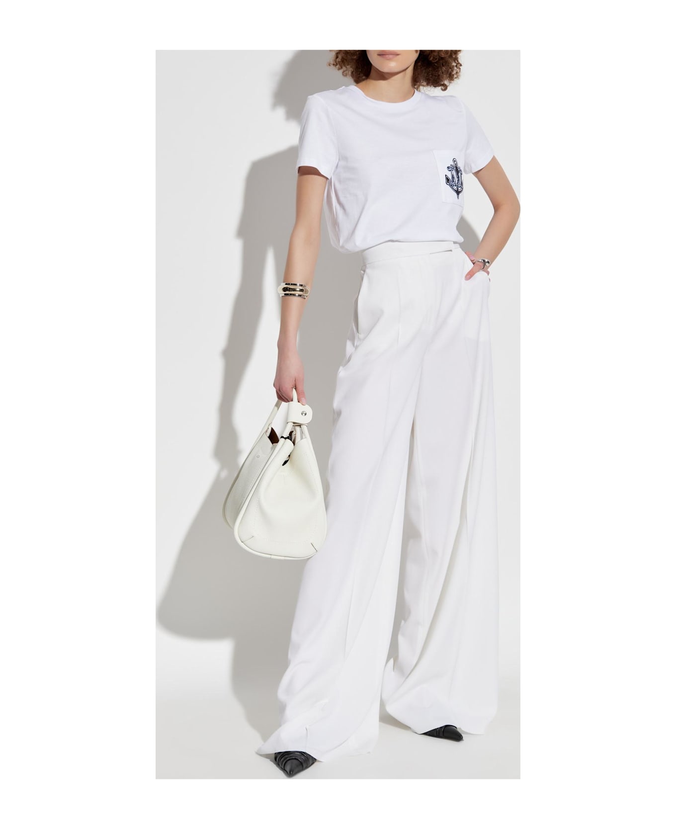 Max Mara T-shirt With Pocket - White