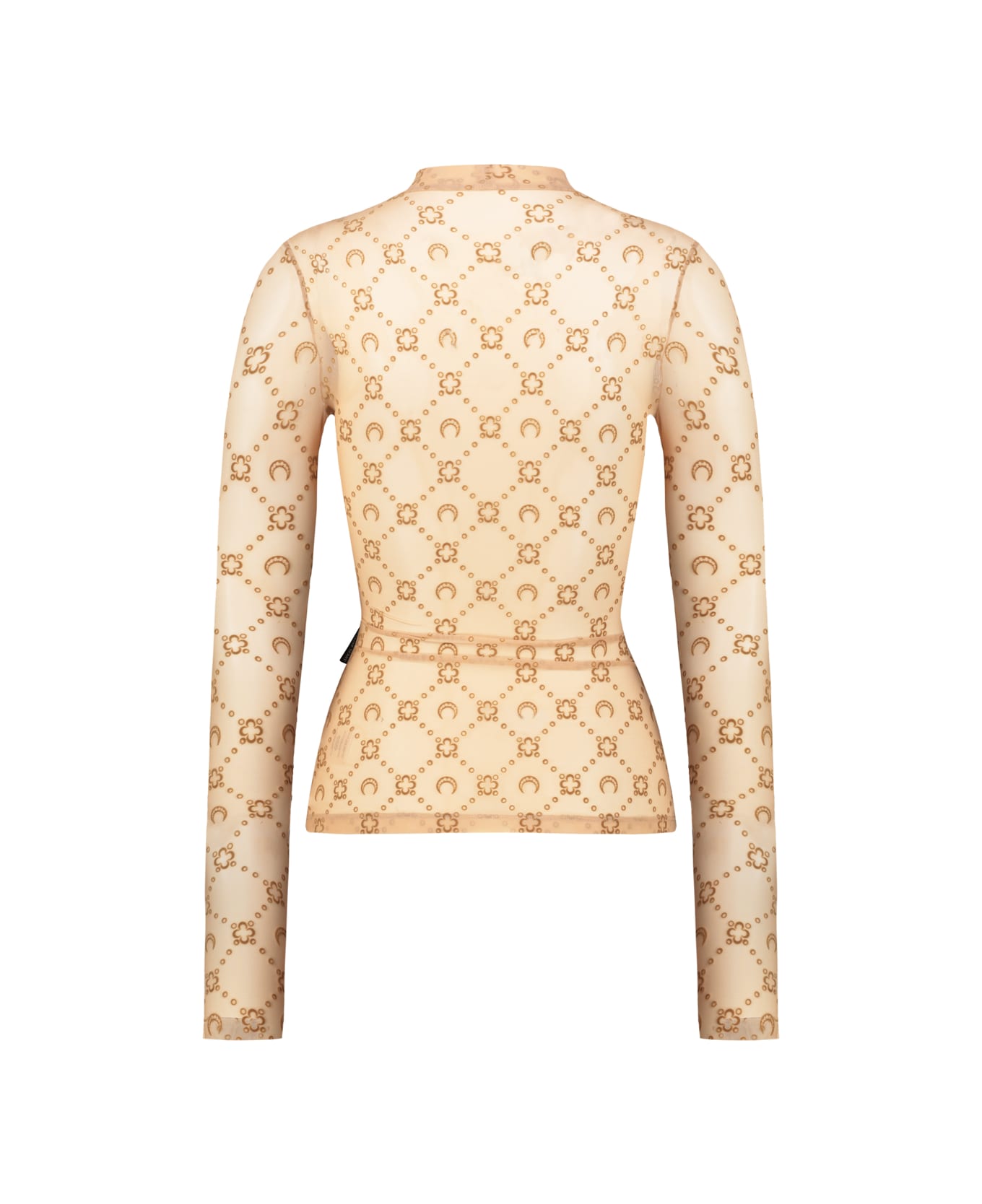 Marine Serre High-neck Mesh Flock - Camel