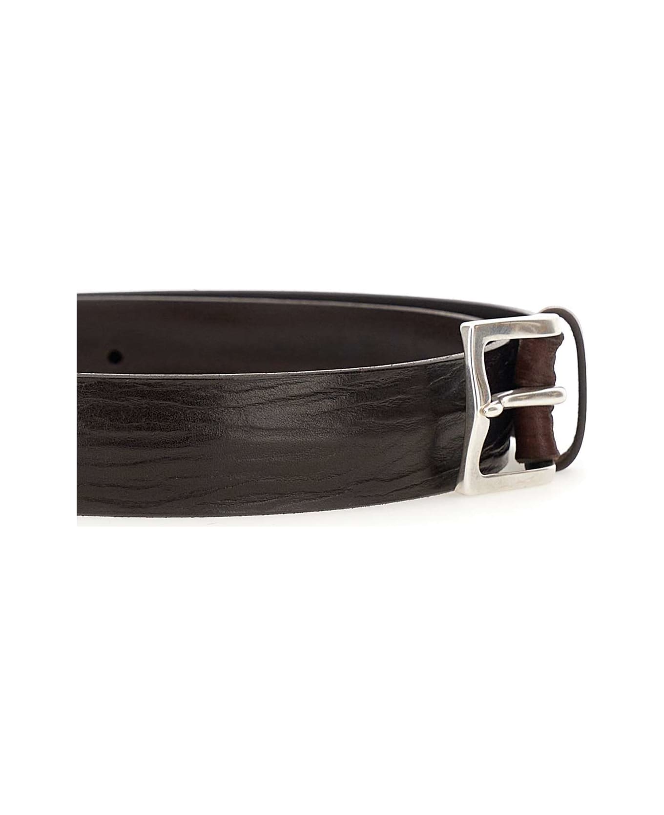 Orciani "blade" Leather Belt - BROWN
