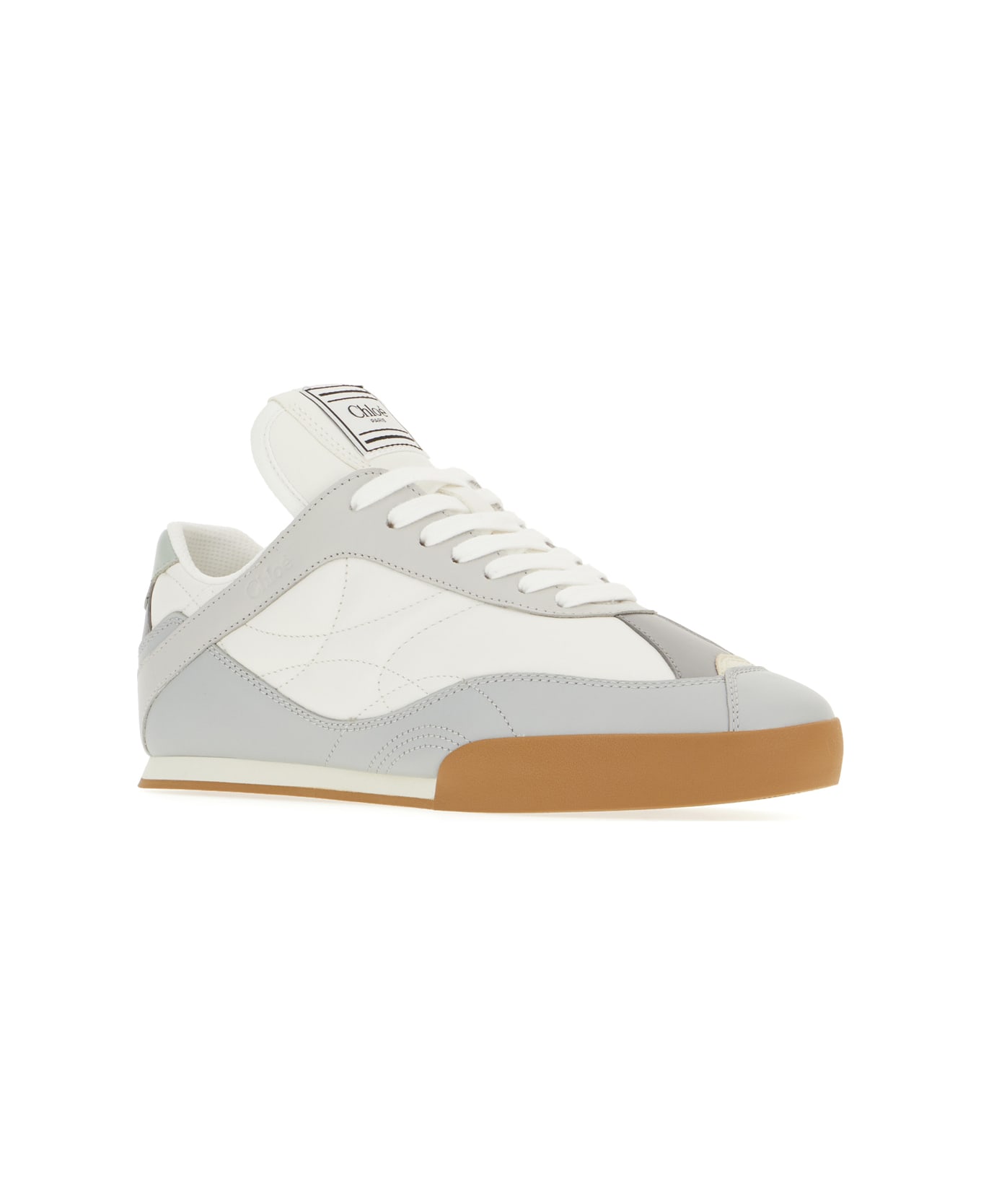 Chloé Multicolor Leather Kick Sneakers - PASTEL BLUE