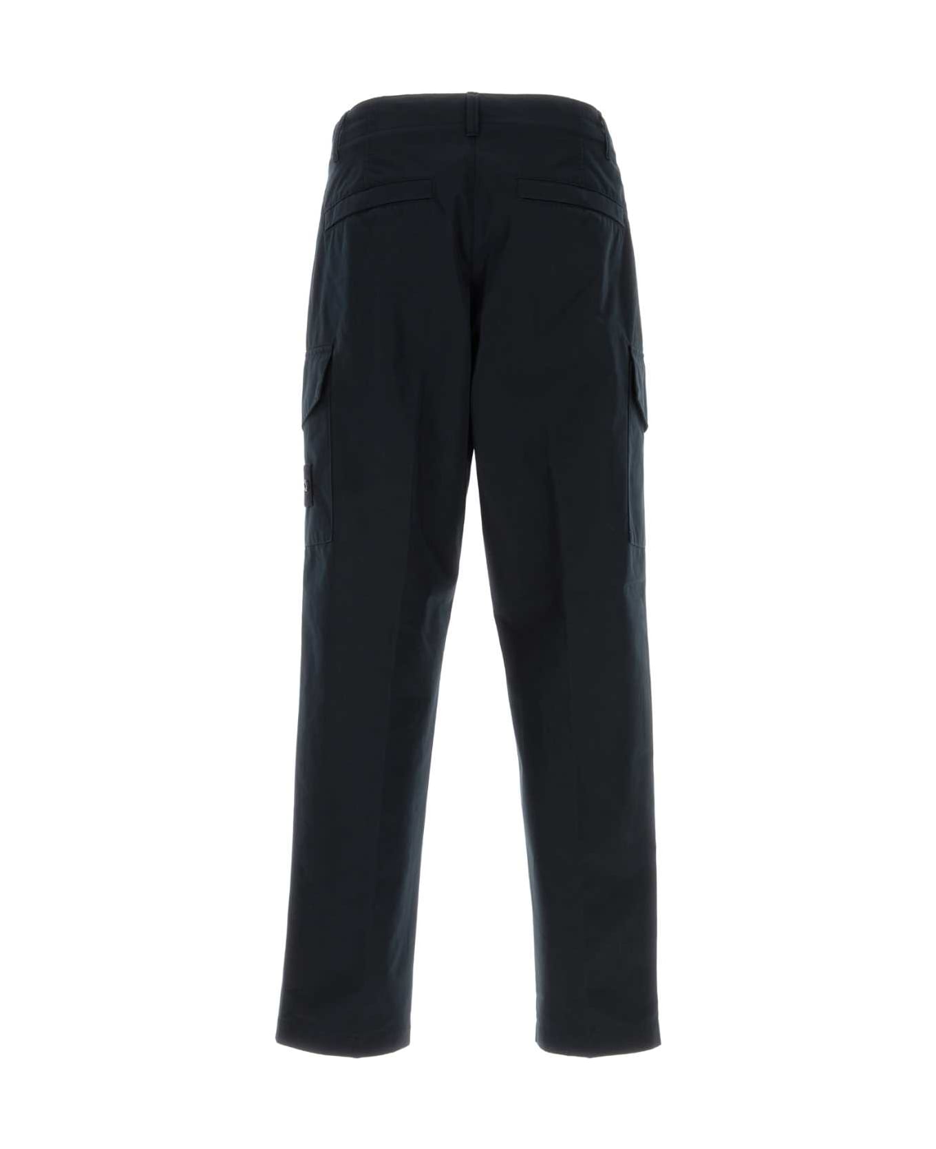 Stone Island Midnight Blue Cotton Cargo Pant - NAVY