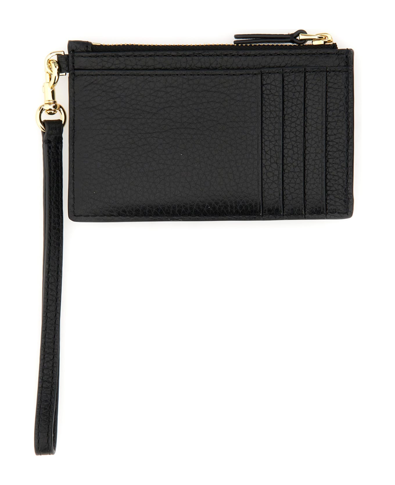 Marc Jacobs The Leather Top Zip Wristlet - Black