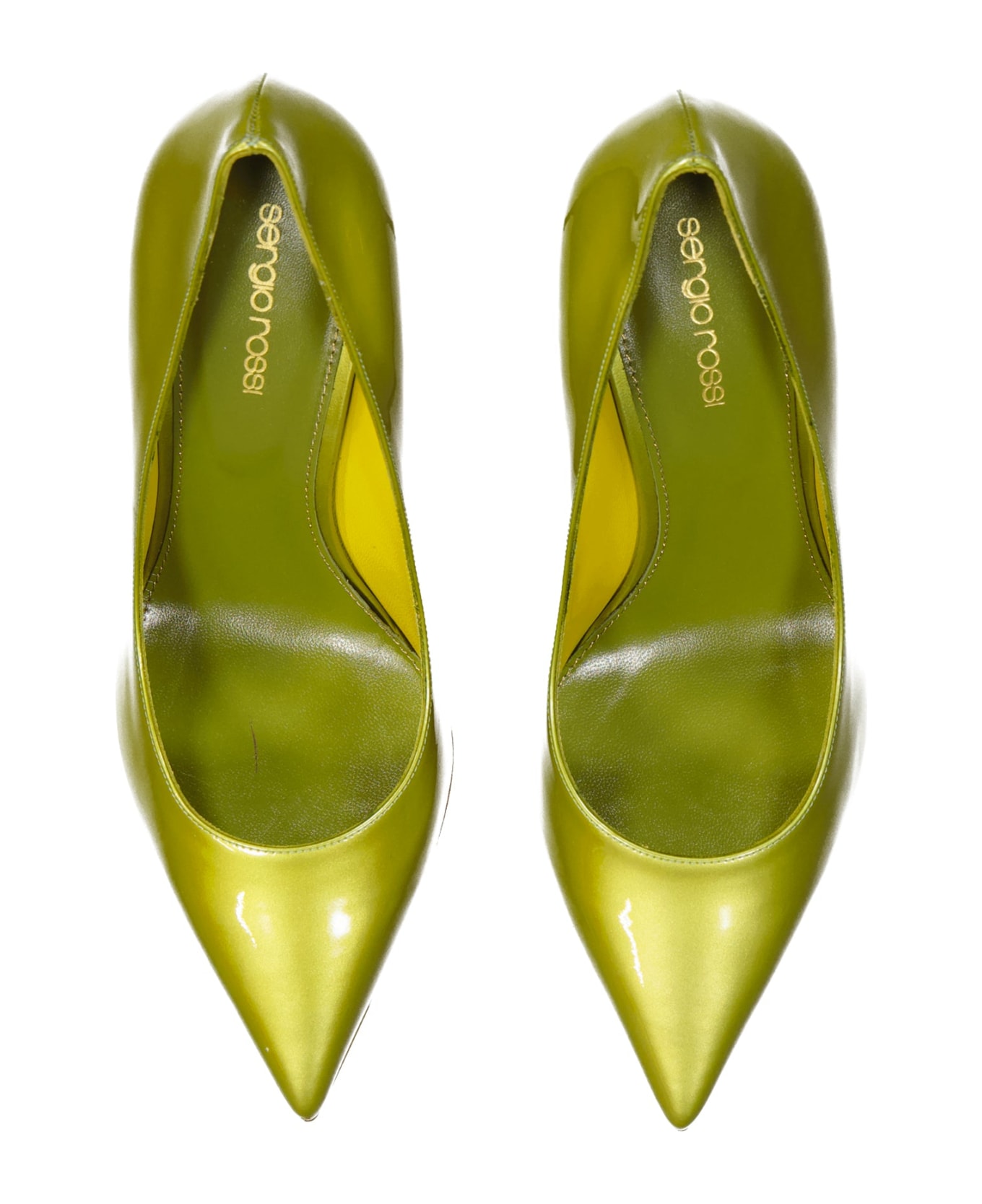 Sergio Rossi Leather Pumps - Green ハイヒール