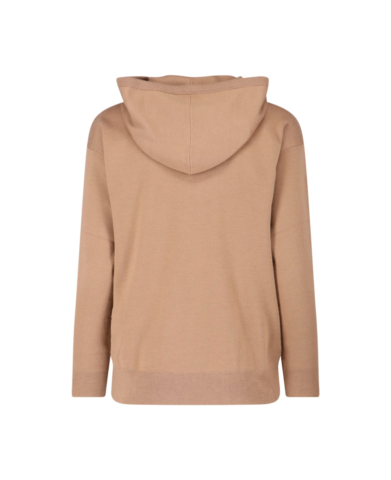 Max Mara Virgin Wool Hoodie - CAMMELLO