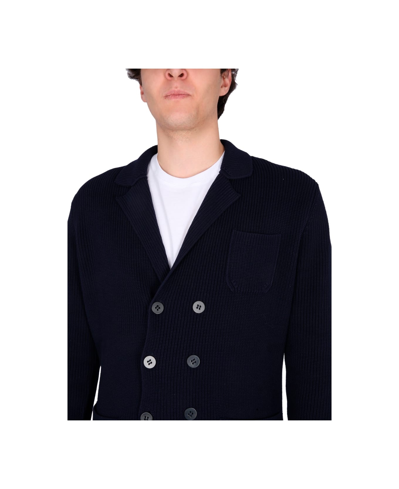 Ballantyne Double-breasted Cardigan Jacket - BLUE