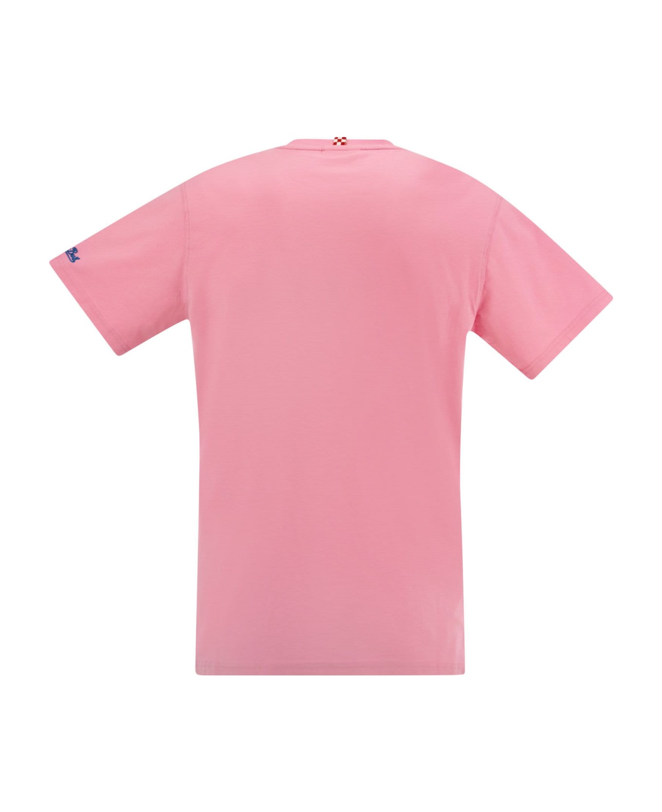 MC2 Saint Barth Cotton T-shirt With Lancia Palm Print - Pink