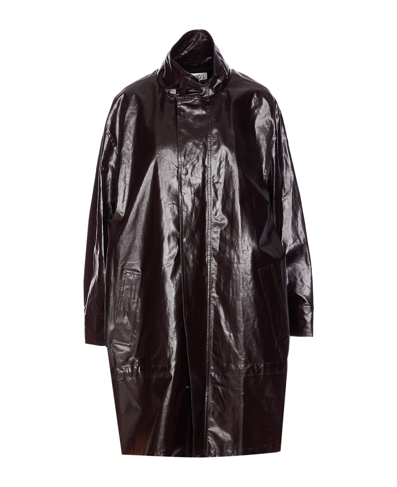 MM6 Maison Margiela Vinyl Coat - Brown