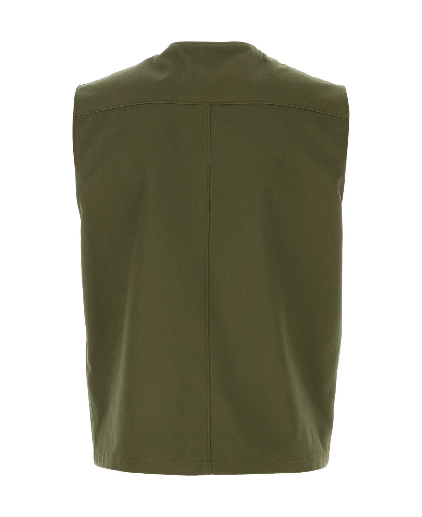 Prada Army Green Cotton Vest - MILITARE ベスト