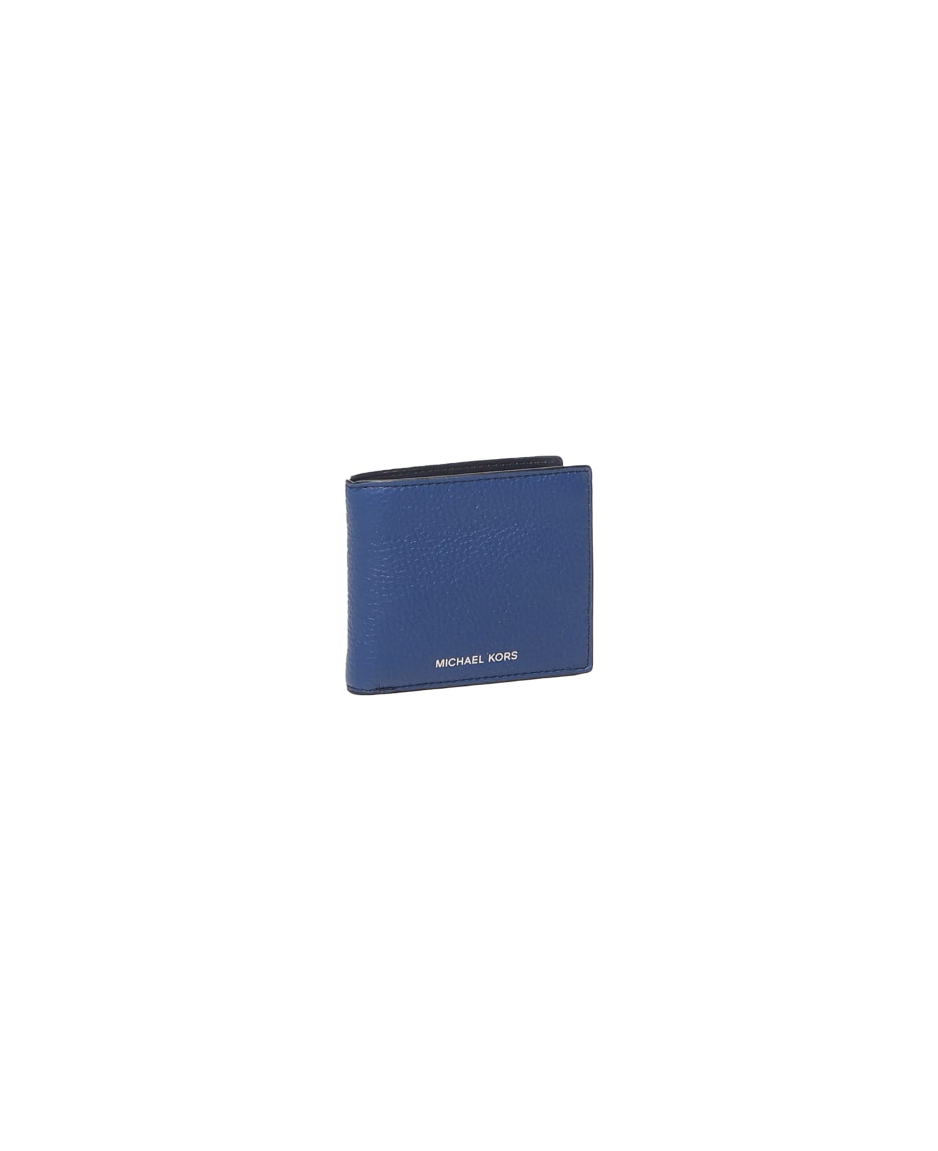 MICHAEL Michael Kors Hudson Book Wallet In Grained Leather - Blue 財布